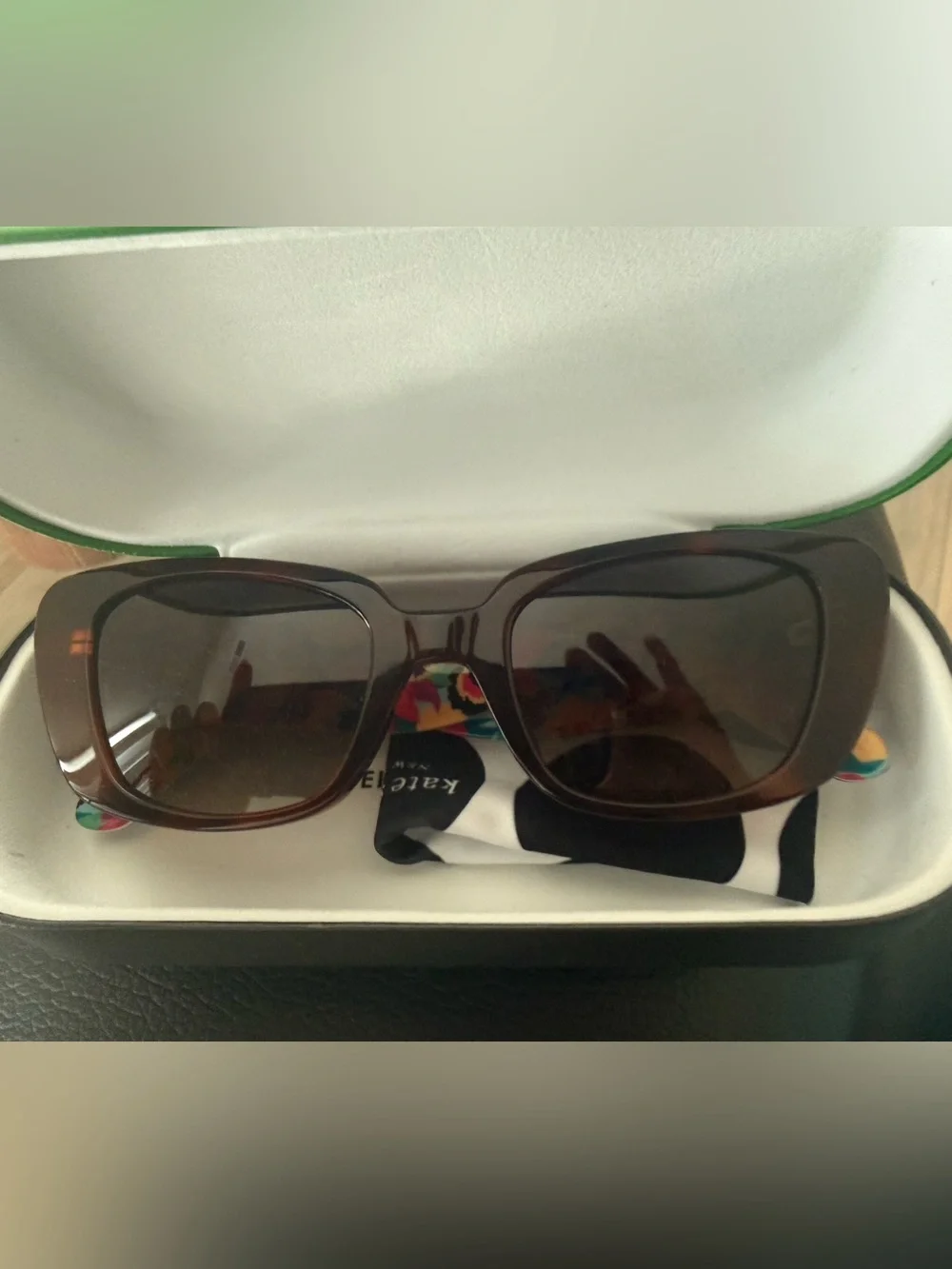 Kate Spade FABIA/S Havana Brown Cat Eye Sunglasses NWT Full Inclusion